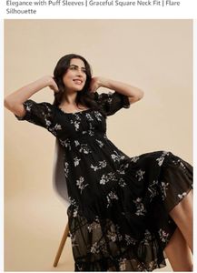 Black midi dress