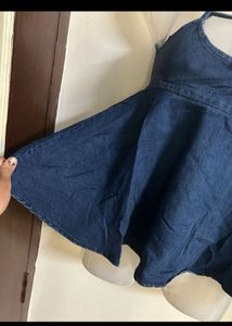 Blue Denim Spaghetti Strap Top