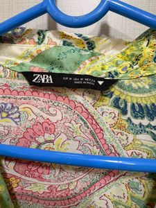 ZARA Paisley Print Long Sleeve Shirt