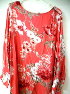 Vibrant Floral Print Long Sleeve Dress