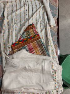 Embroidered Kurta Set with Dupatta