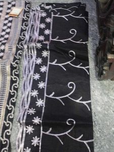 Elegant Black Embroidered Kurta Fabric Set pent du