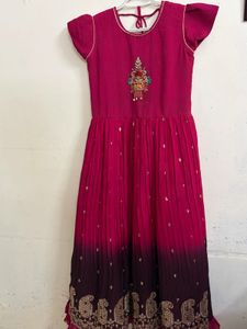 Pre-Loved Embroidered Silk Gown &amp; Waistcoat Set
