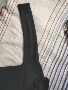 Black Collared Crop Top