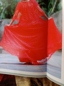 Red Beaded Tulle Top