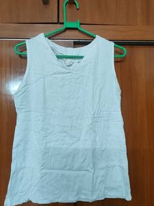 White Sleeveless Top