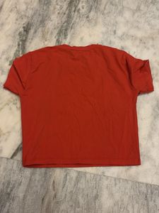 Zara Orange fitted crop Top