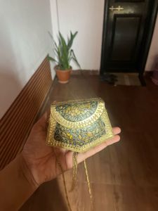 Vintage Ethnic Metal Clutch Bag