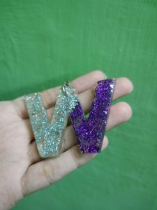 Resin w latter Keychain