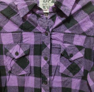 BFD checkered purple plaid shirt