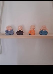 Set Of 4 budha  Monk Statues