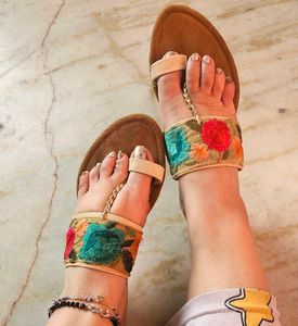 Floral Embroidered Ethnic Flats