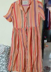 Long Over Coat Wear/ Simple One Piece Type Dress.