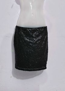 Sparkly Black Mini Skirt