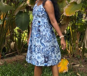 Bohemian Blue Paisley Dress