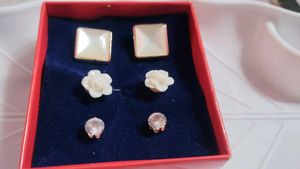 Set of 3 Pairs Stud Earrings