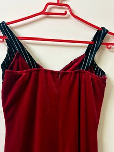 Chic Velvet &amp; Red Dress