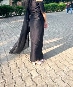 Black Georgette Saree