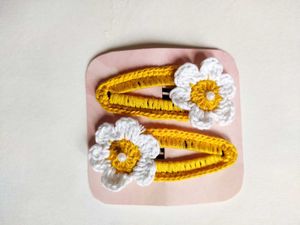Handmade Crochet Hair Clips