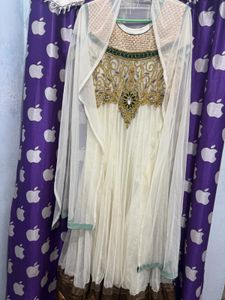 Elegant off white Anarkali Dress