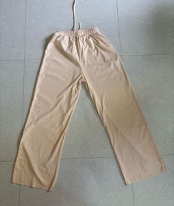 Beige Wide Leg Lounge Pants