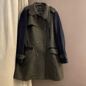 Stylish Wool Blend Double-Breasted Coat