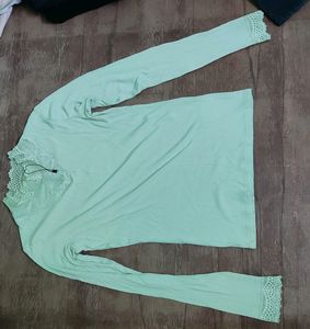 Light Green Colored Top Never Used Size Issue