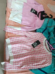 Pink Sweaters Combo Korean