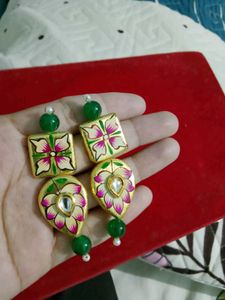 Handpainted Floral Earrings