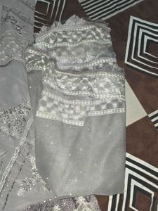 Elegant Grey Embroidered Kurta Set