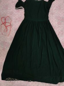 Elegant Green Embroidered Ethnic Gown