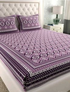 NEW Purple Geometric Print Bedsheet Set