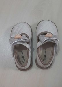 Adorable Quilted Mary Janes with Bear Bows