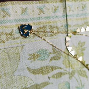 Elegant Resin Blue Flower Layered Necklace