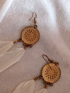 Feather Earrings Hanging