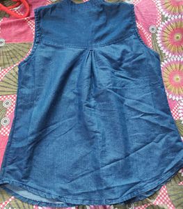 Tom Tailor Blue Denim Sleeveless Shirt