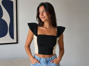 Chic Colorblock Crop Top