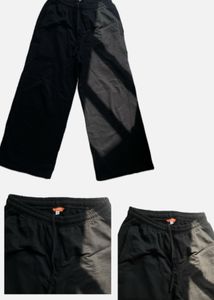 Black Wide-Leg Lounge Pants
