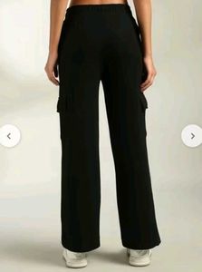Teamspirit Straight Fit Black Cargo Pants