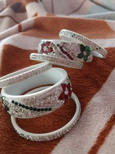 Exquisite Beaded &amp; Rhinestone Bangles Set