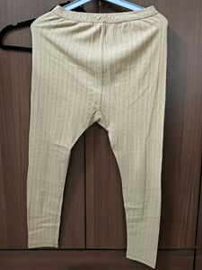 Cozy Beige Textured Leggings