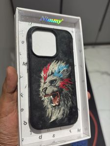 iPhone 14 Pro Nimmy Lion Embroidered Phone Case