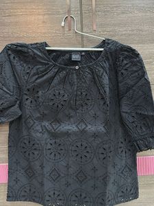 Eyelet Embroidered Top