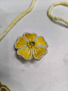 Vibrant Yellow Flower Jewelry Set free size
