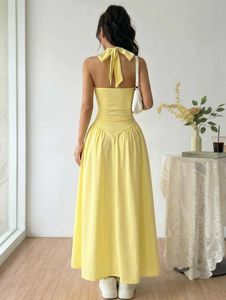 Flowy Halter Neck Maxi Dress
