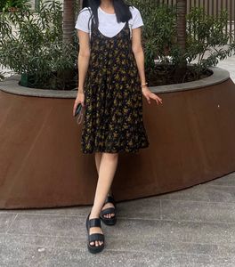 Black Floral Mini Dress