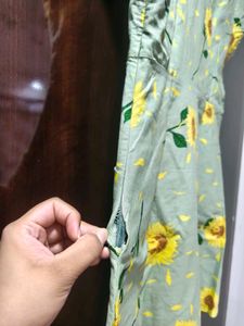 Vero Moda Sage Green Sunflower Sundress