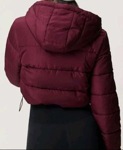 Burgundy Puffer Jacket
