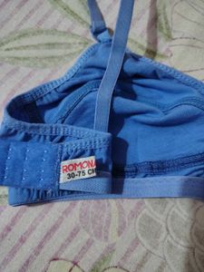 Comfortable Blue Bra with Matching