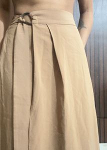 Tan Wide-Leg Culottes